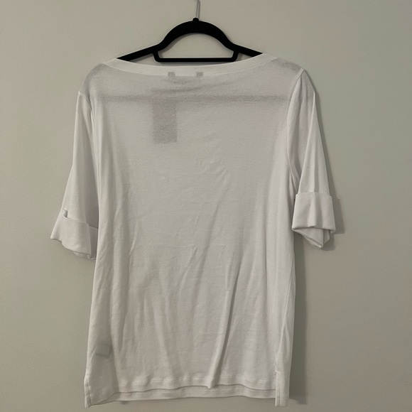Cotton Boat Neck and 1/3 Sleeve Lauren by Ralph Lauren Top - Picture 2 of 3